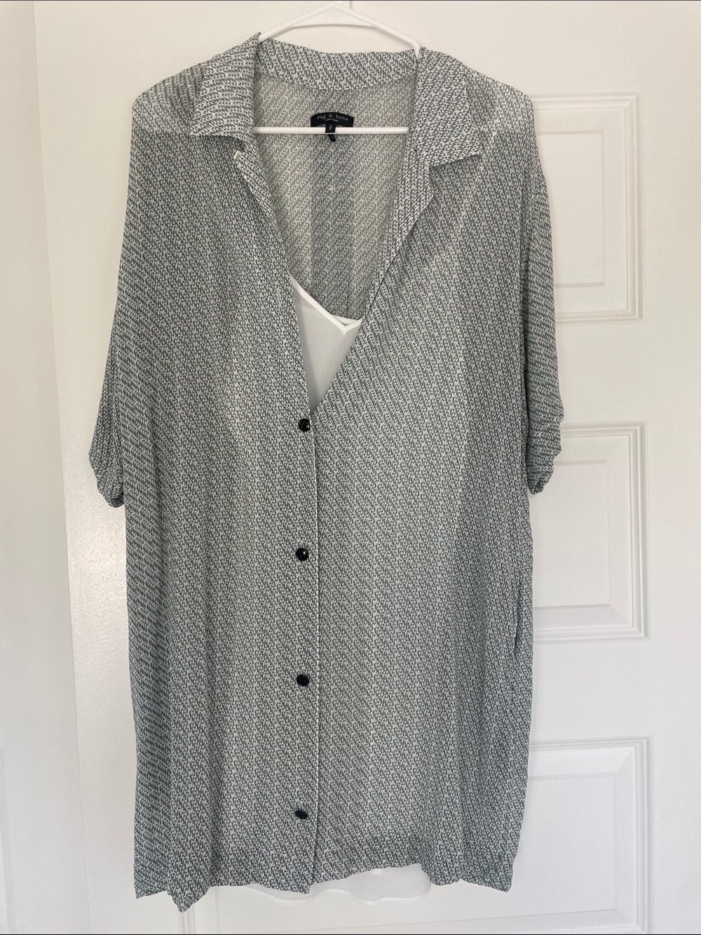 rag & bone Button-Front Shirt Dress